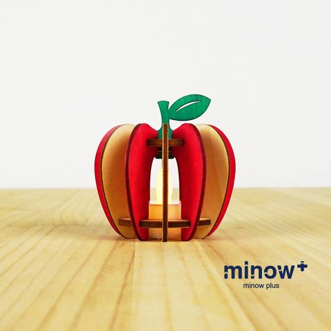 「りんご」木製ミニランプ