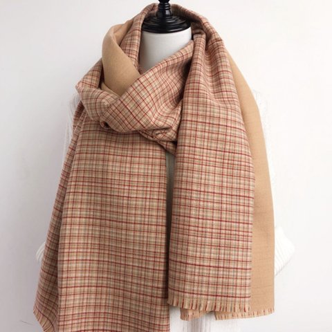 【秋冬】柔らか かわいい スカーフ ストール 二重巻