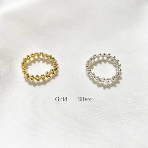 ビーズリング𓈒◌Gold×Silver