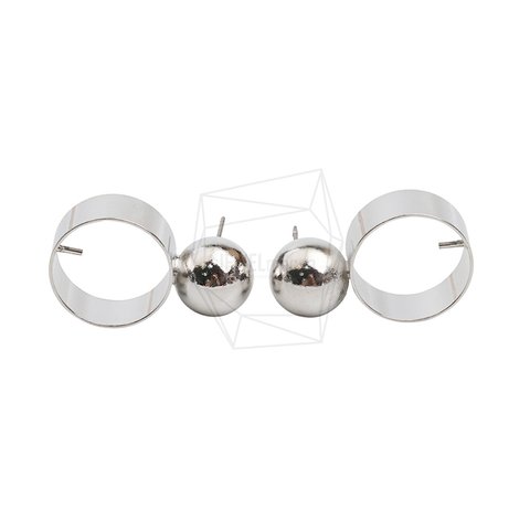 ERG-2197-R【2個入り】ボールラウンドピアス /Ball Round Post Earring