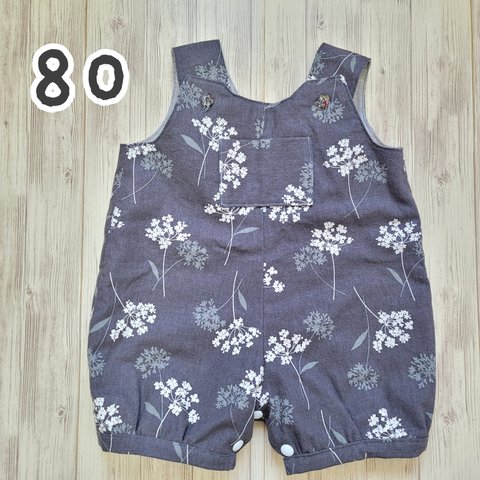 ロンパース　80　＊お花サロペット＊