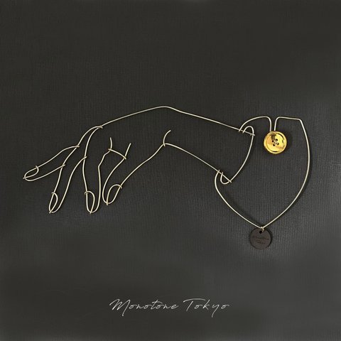 Wire Wall Art  Hand  （ALL GOLD）