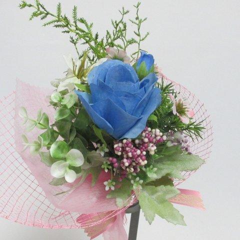 青の薔薇の花束　m-1565