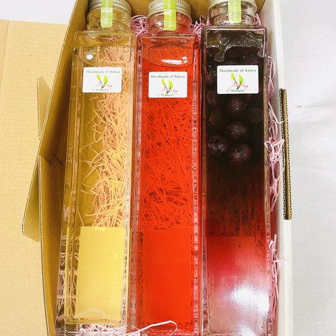 手作り果実酢200ml×３本セット / 北海道Amicaオリジナル