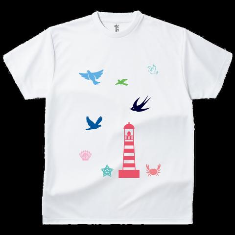 オリジナルプリントＴシャツ　♥オーダー製♥灯台と鳥２　大きいサイズ対応