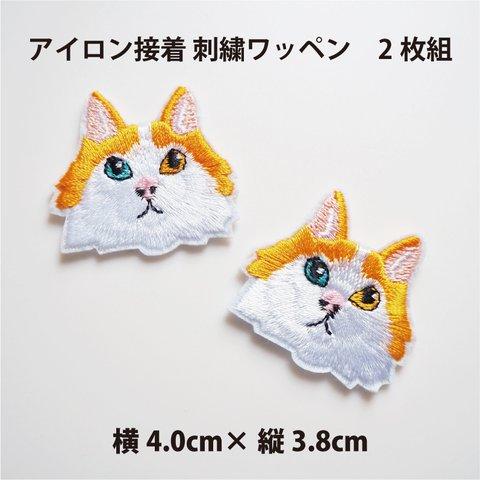 【2枚セット】猫 アップリケ　04