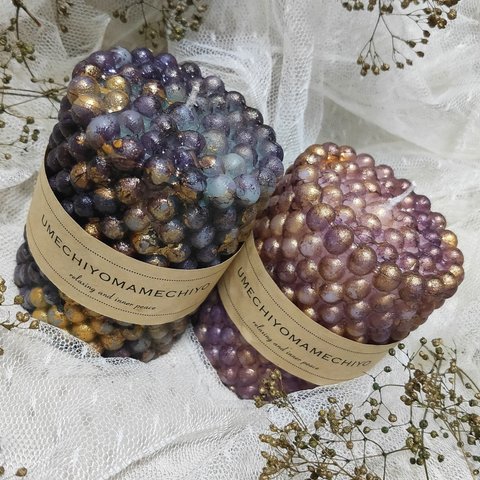 05.ペイントキャンドル 【a collection  of balls】2個セット