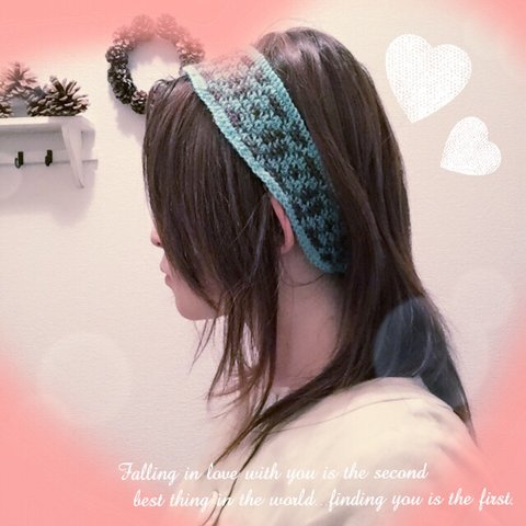 柄編み hairband