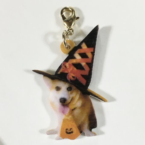 🎃ハロウィン🎃マスク・ファスナーチャーム　コーギーちゃん