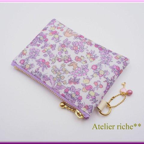 Ａさまお取り置きのおしなもの★One side all skeleton pouch　LIBERTY　Nancy Animal　ナンシーアニマル　6P　ビニコのクリアポーチ