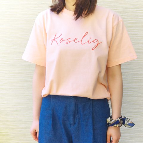 北欧 淡く優しいコーラルピンク Tシャツ Koselig [HK007T]