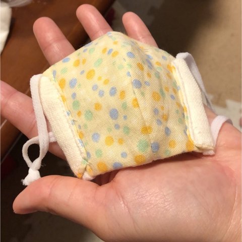 【受注製作】　3枚セット　小さな赤ちゃん用　ふわふわガーゼ立体マスク