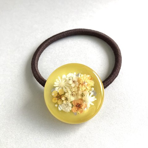 お花 ヘアゴム 黄色 ボタニカル color × flower〜yellow〜