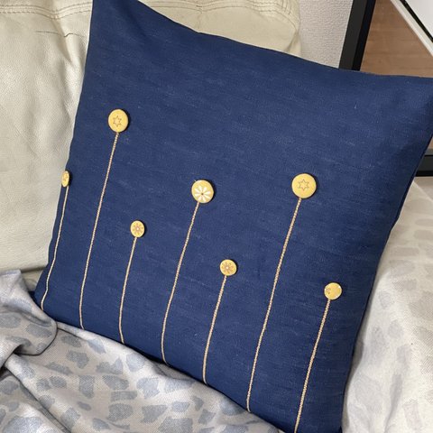 手作りクッションカバー ジーンズ生地 (45x45 cm) Cushion Cover