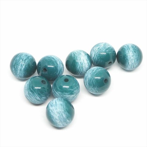 【sale】アクリルモダン　サンドビーズ　ターコイズ　20個入　12mm　 p057