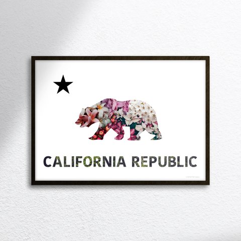 A3ポスター WEST COAST VIBES #7 "CALIFORNIA REPUBLIC"　西海岸インテリア