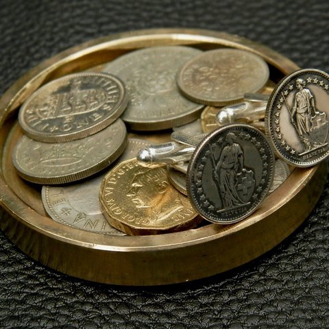 ＃C2 Switzerland  Coin Cufflinks