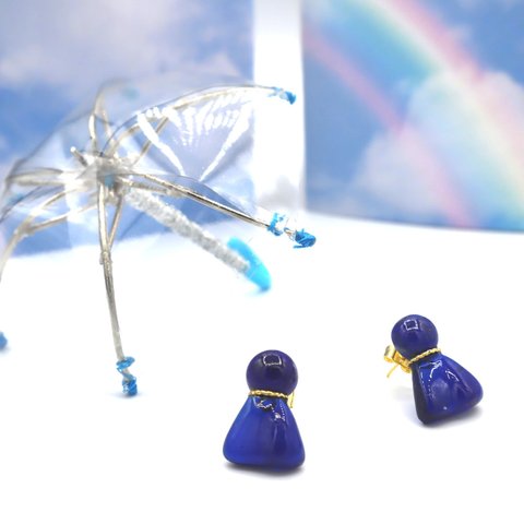 teruteruピアス（lapis lazuli）