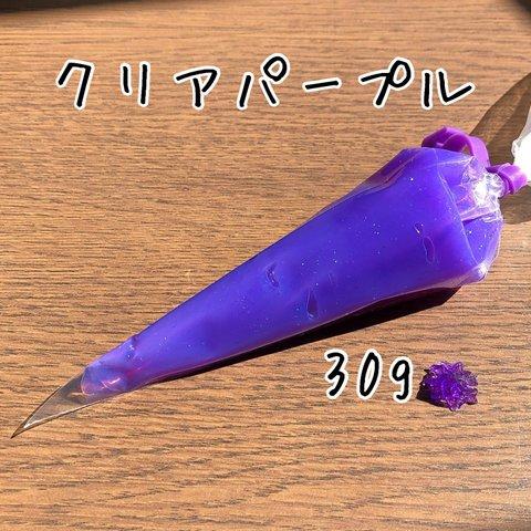 半透明ラメ入り　スイーツデコクリーム　クリアパープル　30ｇ