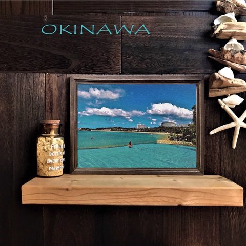 【送料無料】南国の風景☆OKINAWA No.787                  フレーム付    A4サイズ