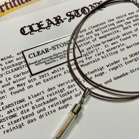 クリアストーンペンダント✨2021年5月発見✨新種の石✨チャクラレベル調整✨clear stone✨隕石雑貨ななのすけ