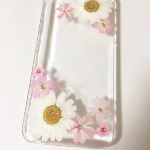 桃色フラワーiPhoneケース