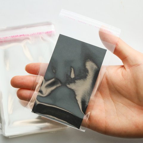 【100枚】7×9.8+2cm アクセサリー　opp 透明袋　名刺