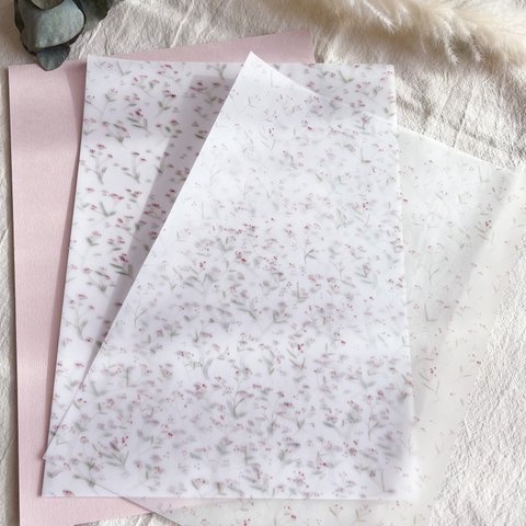 ラッピングシート【Little flowers pink】