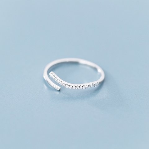 シルバー925  華奢　細め　リング　指輪　silver925 フリーサイズ　大きさ調整可能