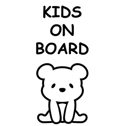 カッティングシート kids on board キッズ 熊 クマ ステッカー