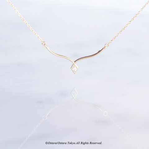 【14KGF】Necklace,Simple Diamond