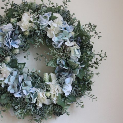 ～Lightblue紫陽花Wreath～