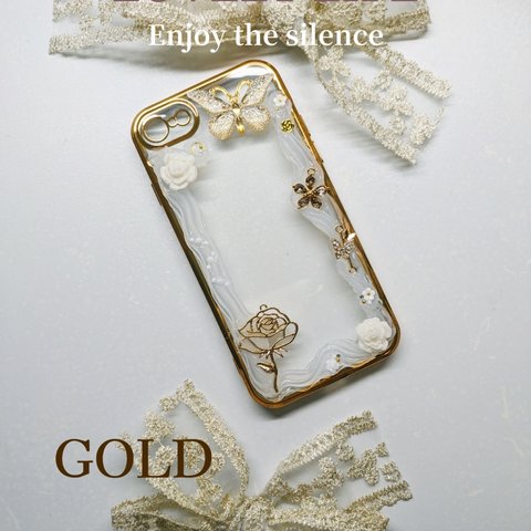 GOLD系スマホケース✨iPhoneSE(第2第３世代)/iPhone8専用