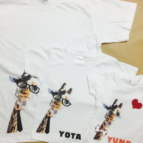 名前入り　インテリ　キリンTシャツ