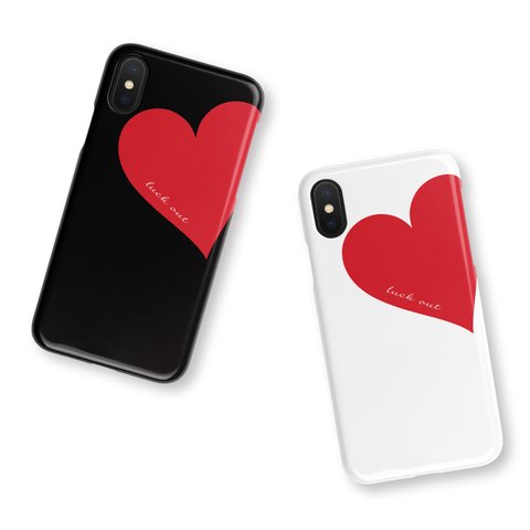 Big Heart♡Red　名入れ/スマホケース/iPhoneケース/iPhone12/iPhoneXR/iPhoneXS/iPhone8/Xperia/Galaxy/Aquos