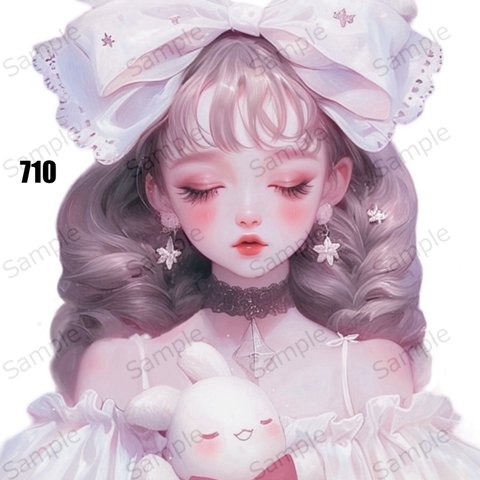 original sticker « no.710 »     //     人物ステッカー オリジナルステッカー