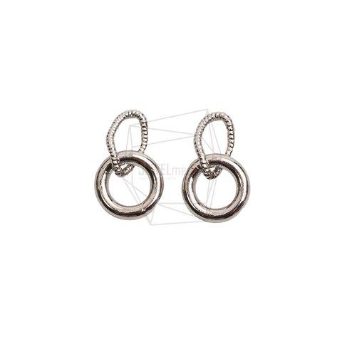PDT-2733-R【2個入り】ダブルラウンドペンダント/Double Round Earring Charm