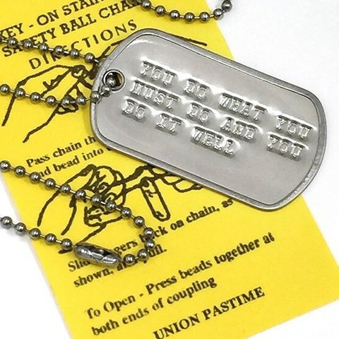 名言 DOGTAG やらなきゃいけないことをやるんだ.そうすれば上手くいくさ DP-026 USA 新品