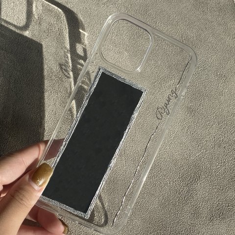 iPhone case "かがみとイニシャル"