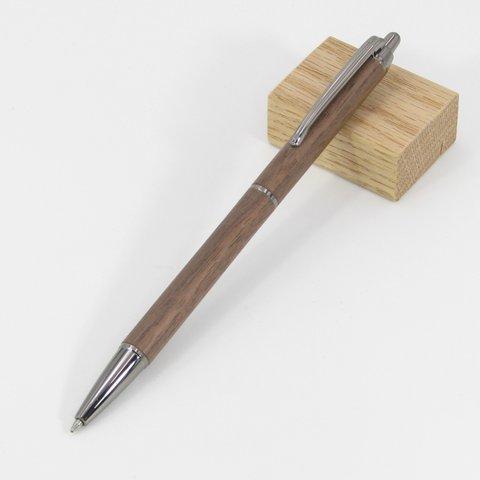 木軸ノック式ボールペン（細軸）２ピース　ウォールナット　SK8芯