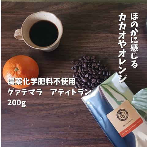 自家焙煎コーヒー豆　◆農薬化学肥料不使用 グァテマラ　アティトラン　(軽め中深煎り)◆