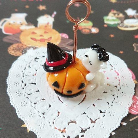 ネコとカボチャ🎃のハロウィンメモスタンド☆