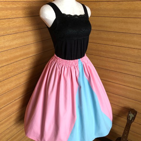 ✴︎Fancy blue ＆ pink シリーズ ③✴︎ オックス ボリュームスカート✴︎