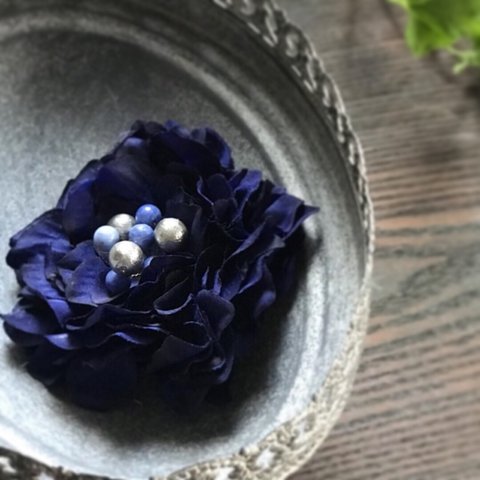 コサージュ 紫陽花(ブルー)