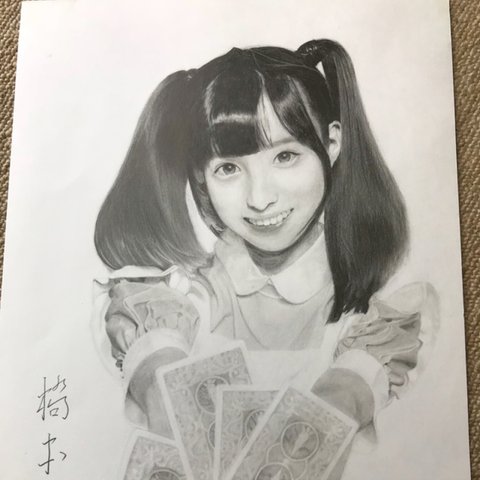 橋本環奈  鉛筆画