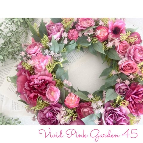 送料込＊Vivid Pink Wreath 45