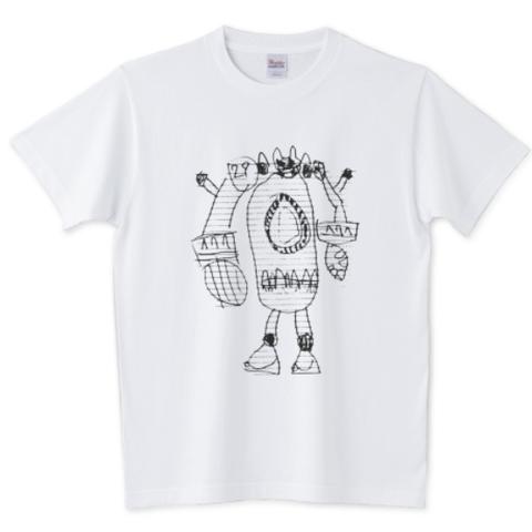 robot29 ロボットの落書き風プリントTシャツ