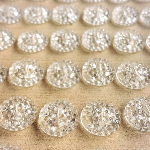 【2コセット】vintage czech button#チェコボタン#チェコガラス　crystal13㍉