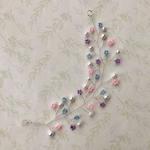 ★SALE★パステルカラーの小枝ヘアアクセサリー