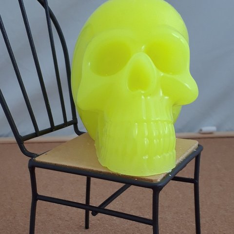 スカル　キャンドル　イエロー 送料無料　skull candle yellow
